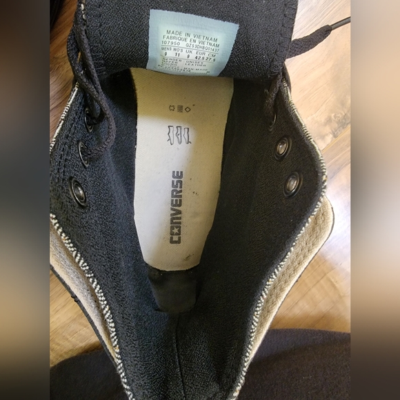 Converse unisex, high top, double tongue, size Mens US 9, Women's 11 - Picture 10 of 16